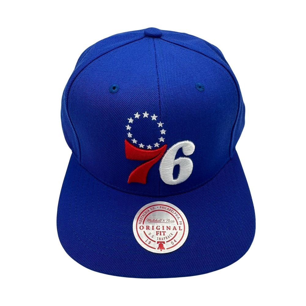 Mitchell & Ness‎ Philadelphia 76ers Hat Mens OSFA Blue New NBA Snapback HHSS3256